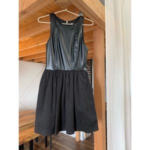 Love...Ady mini dress w/ faux leather bodice